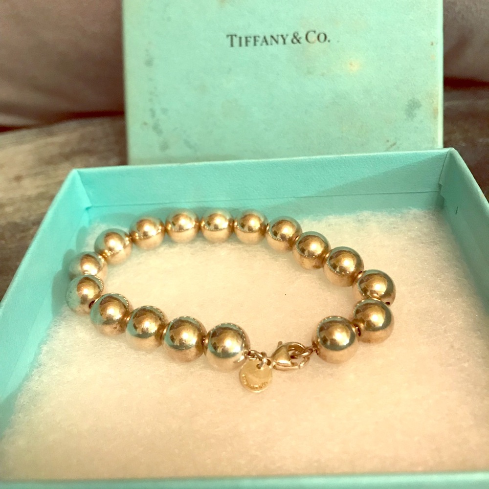Tiffany silver bead bracelet